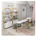 Nail table and chair set combination simple modern marble double beauty shop table double nail table
